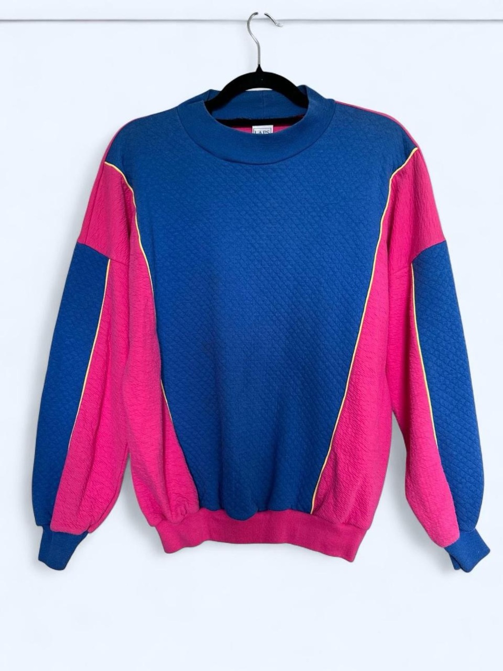 Retro Colorblock Sweatshirt in Blue & Hot Pink